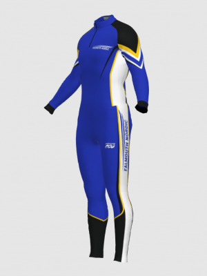 Podiumwear Unisex Silver Two-Piece Race Suit