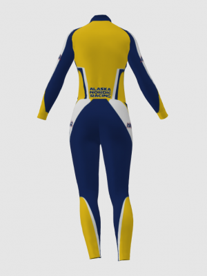 Podiumwear Women's Silver Two-Piece Race Suit