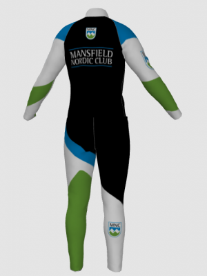 Podiumwear Nordic Child's Two-Piece Race Suit (Nordic Skiing) Back View