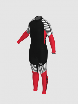 Podiumwear Unisex Silver Two-Piece Race Suit