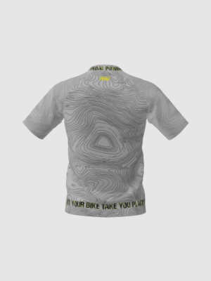 Podiumwear Men's Silver Short Sleeve MTB Jersey - New Fabric 2025!