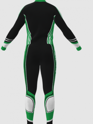 Podiumwear Nordic Child's Two-Piece Race Suit (Nordic Skiing) Back View