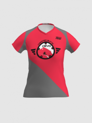 Podiumwear Women's Silver Short Sleeve MTB Jersey - NEW FABRIC 2025!