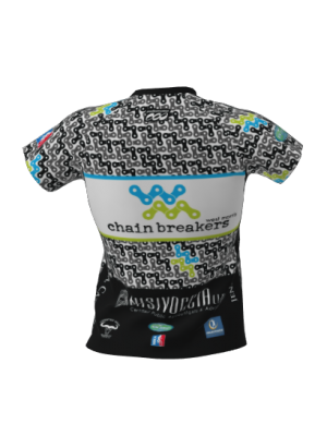 Podiumwear Women's Silver Short Sleeve MTB Jersey - NEW FABRIC 2025!