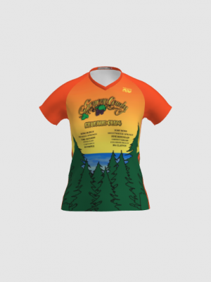 Podiumwear Women's Silver Short Sleeve MTB Jersey - NEW FABRIC 2025!