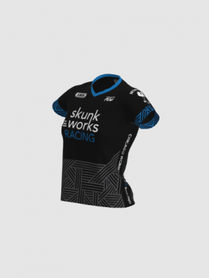 Podiumwear Women's Silver Short Sleeve MTB Jersey - NEW FABRIC 2025!