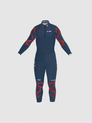 Podiumwear Nordic Child's Two-Piece Race Suit (Nordic Skiing) Front View