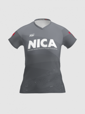 Podiumwear Women's Silver Short Sleeve MTB Jersey - NEW FABRIC 2025!