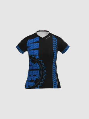 Podiumwear Women's Silver Short Sleeve MTB Jersey - NEW FABRIC 2025!