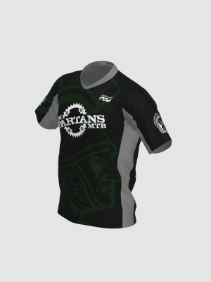 Podiumwear Men's Silver Short Sleeve MTB Jersey - New Fabric 2025!