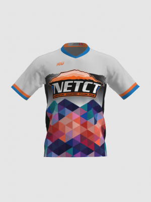 Podiumwear Men's Silver Short Sleeve MTB Jersey - New Fabric 2025!