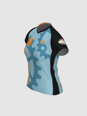 Podiumwear Women's Silver Short Sleeve MTB Jersey - NEW FABRIC 2025!