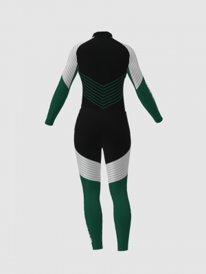 Podiumwear Women's Silver Two-Piece Race Suit