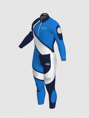Podiumwear Nordic Child's Two-Piece Race Suit (Nordic Skiing) Side View