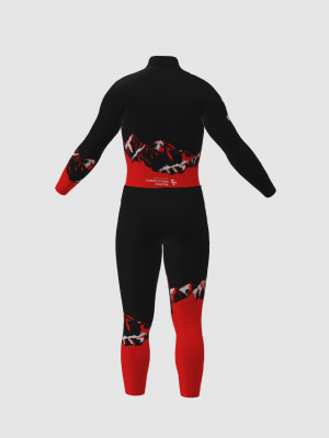 Podiumwear Nordic Child's Two-Piece Race Suit (Nordic Skiing) Back View