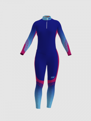 Podiumwear Women's Silver Two-Piece Race Suit