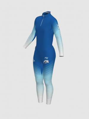 Podiumwear Women's Silver Two-Piece Race Suit