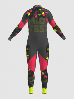 Podiumwear Unisex Silver Two-Piece Race Suit