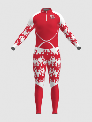 Podiumwear Unisex Silver Two-Piece Race Suit