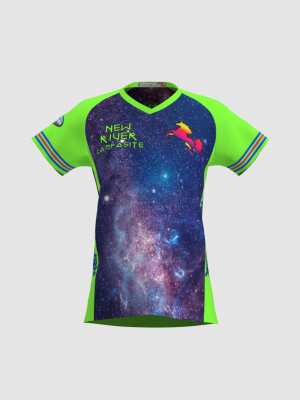 Podiumwear Women's Silver Short Sleeve MTB Jersey - NEW FABRIC 2025!