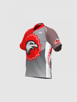 Podiumwear Men's Silver Short Sleeve MTB Jersey - New Fabric 2025!