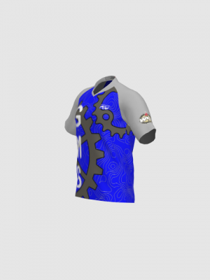 Podiumwear Men's Silver Short Sleeve MTB Jersey - New Fabric 2025!