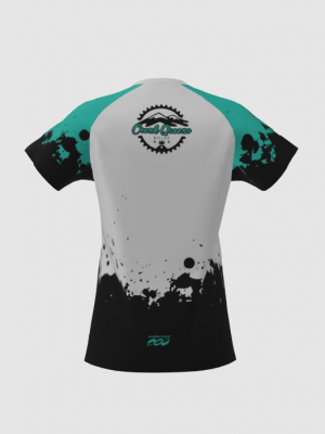 Podiumwear Women's Silver Short Sleeve MTB Jersey - NEW FABRIC 2025!