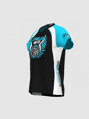 Podiumwear Women's Silver Short Sleeve MTB Jersey - NEW FABRIC 2025!