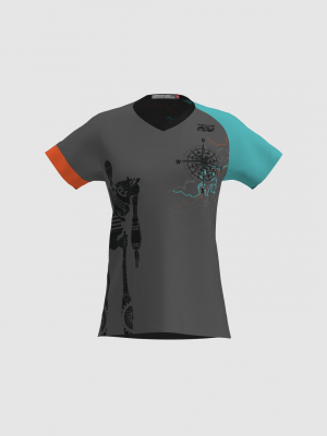 Podiumwear Women's Silver Short Sleeve MTB Jersey - NEW FABRIC 2025!
