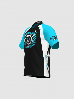 Podiumwear Men's Silver Short Sleeve MTB Jersey - New Fabric 2025!