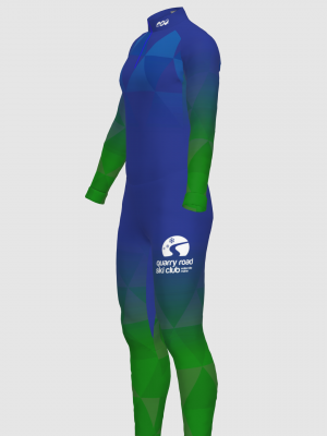 Podiumwear Unisex Silver Two-Piece Race Suit
