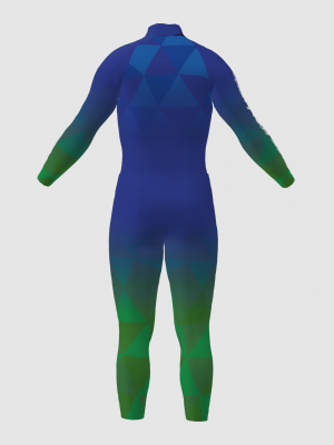 Podiumwear Nordic Child's Two-Piece Race Suit (Nordic Skiing) Back View