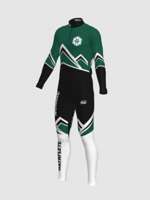 Podiumwear Unisex Silver Two-Piece Race Suit