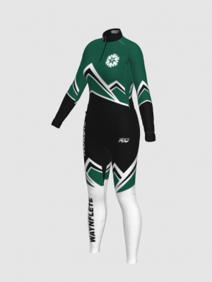 Podiumwear Women's Silver Two-Piece Race Suit