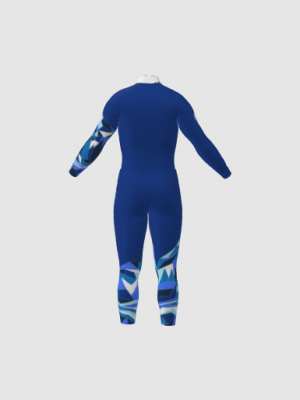 Podiumwear Nordic Child's Two-Piece Race Suit (Nordic Skiing) Back View