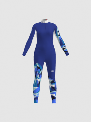 Podiumwear Women's Silver Two-Piece Race Suit