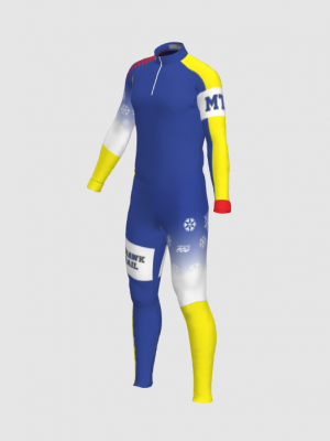 Podiumwear Unisex Silver Two-Piece Race Suit