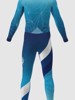 Podiumwear Unisex Silver Two-Piece Race Suit