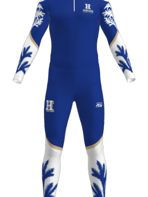 Podiumwear Unisex Silver Two-Piece Race Suit