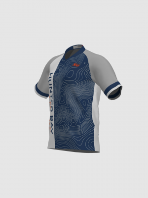 Podiumwear Men's Silver Short Sleeve MTB Jersey - New Fabric 2025!