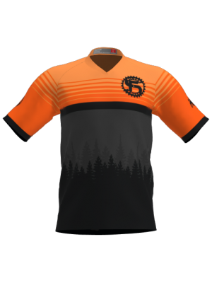 Podiumwear Men's Silver Short Sleeve MTB Jersey - New Fabric 2025!