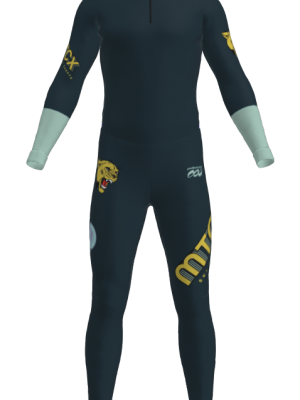 Podiumwear Unisex Silver Two-Piece Race Suit