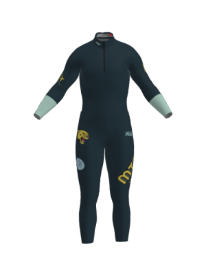 Podiumwear Nordic Child's Two-Piece Race Suit (Nordic Skiing) Front View