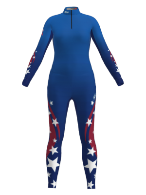 Podiumwear Women's Silver Two-Piece Race Suit