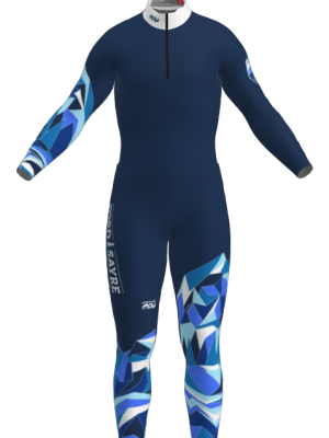 Podiumwear Nordic Child's Two-Piece Race Suit (Nordic Skiing) Front View