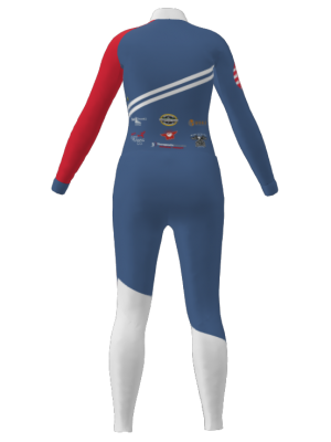 Podiumwear Women's Silver Two-Piece Race Suit