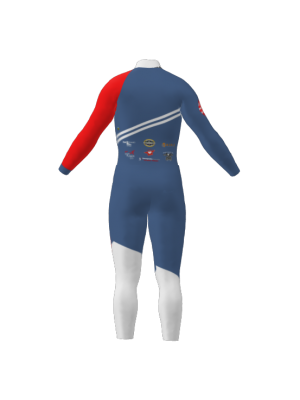 Podiumwear Nordic Child's Two-Piece Race Suit (Nordic Skiing) Back View