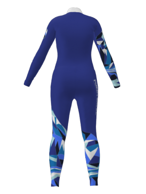 Podiumwear Women's Silver Two-Piece Race Suit