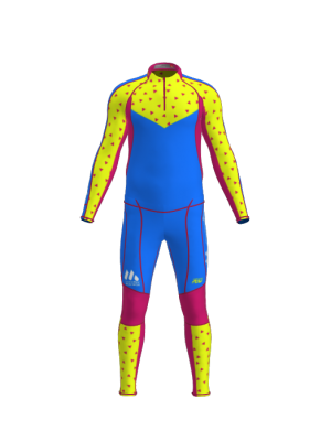 Podiumwear Men's Gold Two-Piece Race Suit