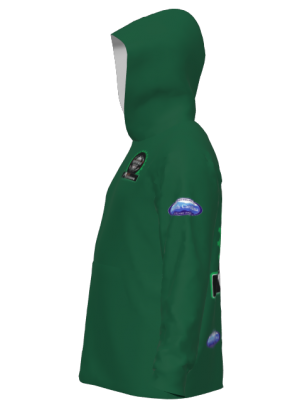 Podiumwear Unisex Slim-Fit Hoodie (Soccer) Side View